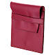 Étui pour chapelet fermeture poche rouge 9x8 cm s2