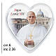 Scatola portarosario Papa Leone XIV a forma di cuore 5X5 cm s3