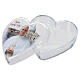 Scatola portarosario Papa Leone XIV a forma di cuore 5X5 cm s4