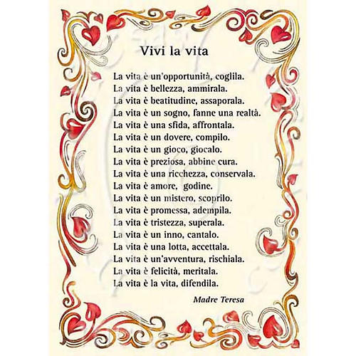 Prayer card "Life Is" ITA 1