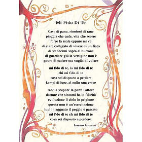 Glückwunschkarte mit Text in italienischer Sprache, "Mi Fido di Te" von Lorenzo Jovanotti