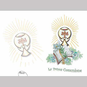 Lily, Chalice and Book First Communion Card