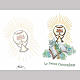 Lily, Chalice and Book First Communion Card s1
