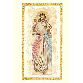 Glückwunschkarte mit Pergament Jesu Barmherzigkeit
