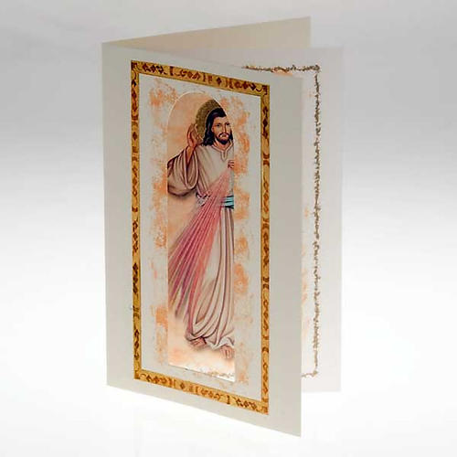 Divine Mercy card with parchment 2