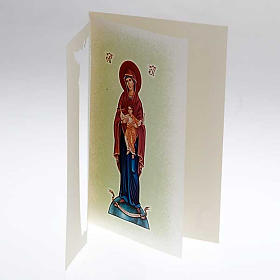 Christmas wishes card with scroll Our Lady Queen of the Missions