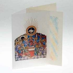 Pentecost card with parchment
