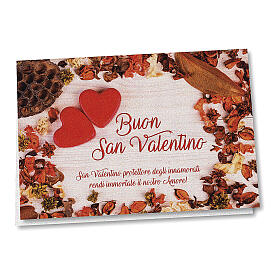Glückwunschkarte mit Text in italienischer Sprache, "Buon San Valentino"
