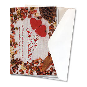 Glückwunschkarte mit Text in italienischer Sprache, "Buon San Valentino"