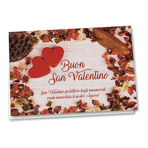 Tarjeta Felicitaciones papel perlado San Valentín Corazones 1