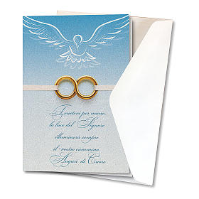 Greeting card in pearl paper Wedding Rings