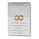 Greeting card in pearl paper 25th Wedding Anniversary Rings s1
