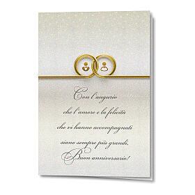 Glückwunschkarte zum Hochzeitstag mit Text in italienischer Sprache