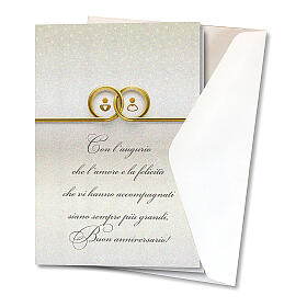 Glückwunschkarte zum Hochzeitstag mit Text in italienischer Sprache