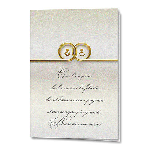 Glückwunschkarte zum Hochzeitstag mit Text in italienischer Sprache 1