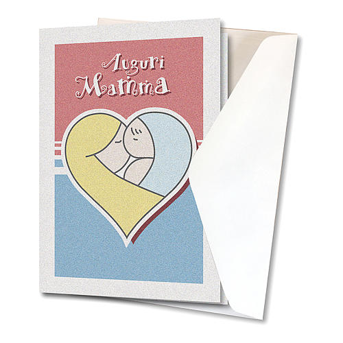 Greeting card in pearl paper Mother's Day Baby in a Heart 2