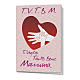 Greeting card in pearl paper Mother's Day Heart with Hands s1