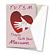 Greeting card in pearl paper Mother's Day Heart with Hands s2