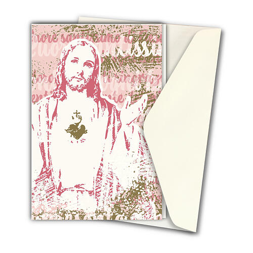 Biglietto augurale Sacro cuore di Gesù 2