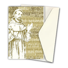 Greeting card of Saint Francis of Assisi