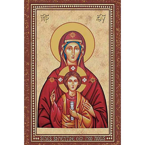 Heiligenbildchen Maria Sitz der Weisheit 1