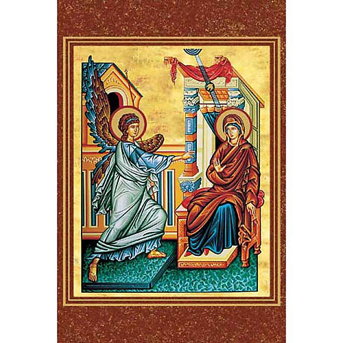 Holy card, byzantine Annunciation 1