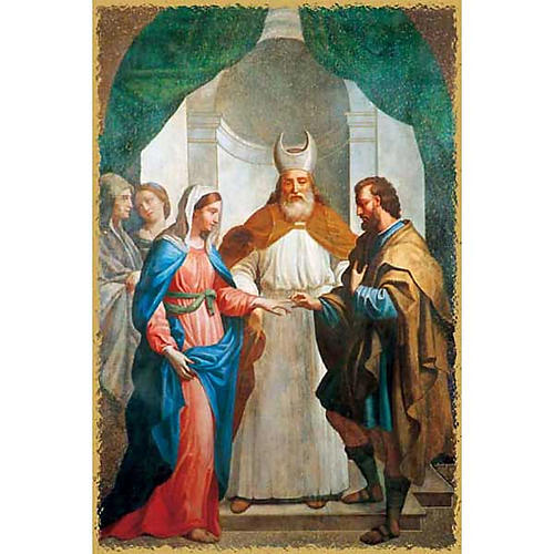 Holy card, Virgin Mary wedding 1