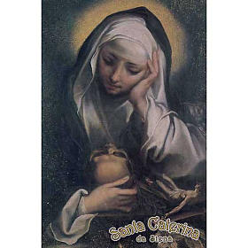 Holy card, St Catherine praying