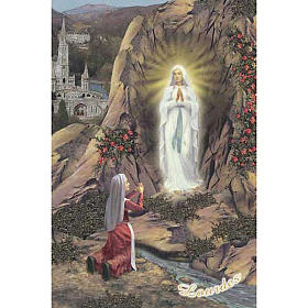 Estampa Gruta de Lourdes y Santuario