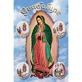 Heiligenbildchen, Unsere Liebe Frau von Guadalupe, Schriftzug "Guadalupe"
