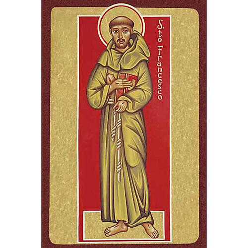 Heiligenbildchen, Franz von Assisi mit Buch 1