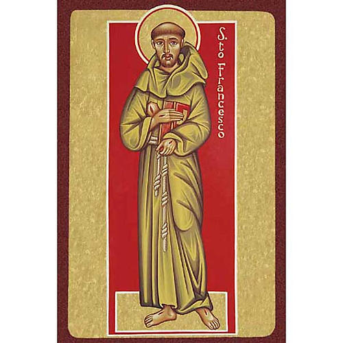 Saint Francis of Assisi with book Holy Card 1