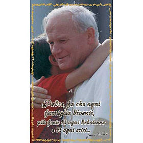 Image pieuse Jean-Paul II avec prière béatification italien