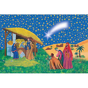 Andachtsbild der Geburt Christi mit den Heiligen Drei Kőnigen