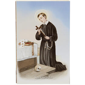 Heiligenbildchen, Heiliger Gerhard Majella, Gebet in italienischer Sprache