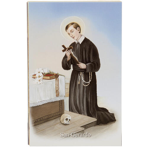 Heiligenbildchen, Heiliger Gerhard Majella, Gebet in italienischer Sprache 1