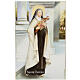 Heiligenbildchen, Heilige Teresa, Gebet in italienischer Sprache s1