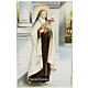 Image pieuse Ste Thérèse avec prière italien s1