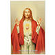 Image pieuse Sacré Coeur de Jésus avec prière italien s1