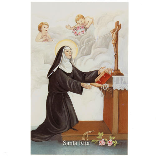 Heiligenbildchen Heilige Rita 7x11 cm 1