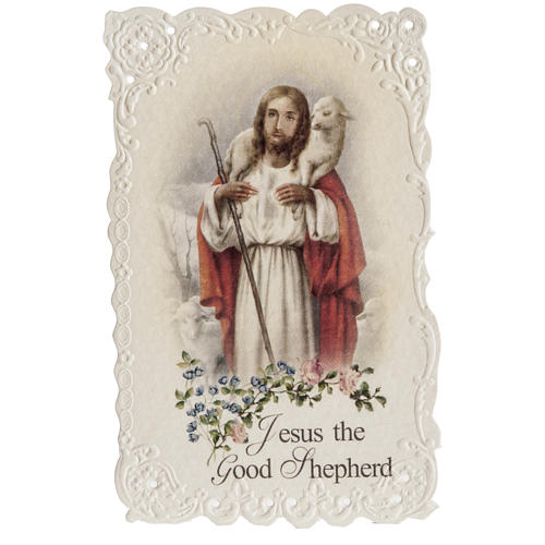 Holy card, Jesus the Good Shepherd ENGLISH 1