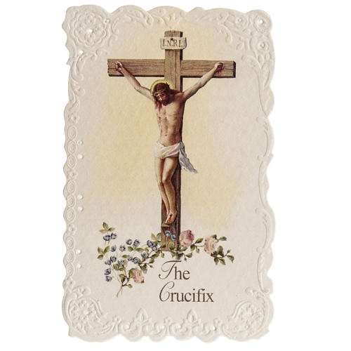 The Crucifix holy card with prayer in ENGLISH 1