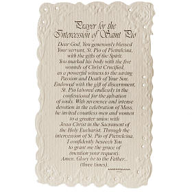 Estampas Religiosas: Estampa Saint Pio con oración (inglés)