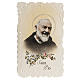 Saint Pio holy card with prayer in ENGLISH s1