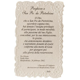 Estampas Religiosas: Estampa San Pio da Pietrelcina con oración (italia