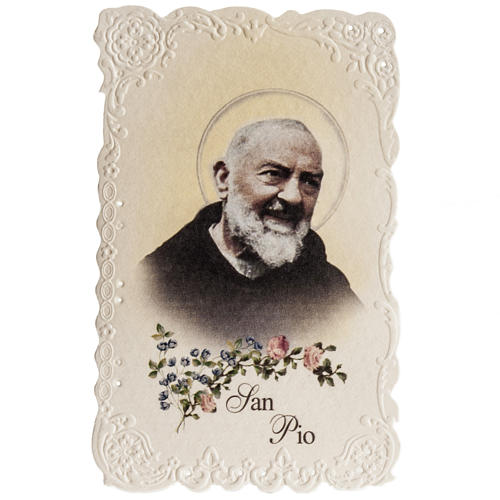 Saint Pio of Pietralcina holy card with prayer 1