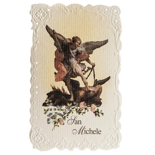 Saint Michael archangel holy card with prayer 1