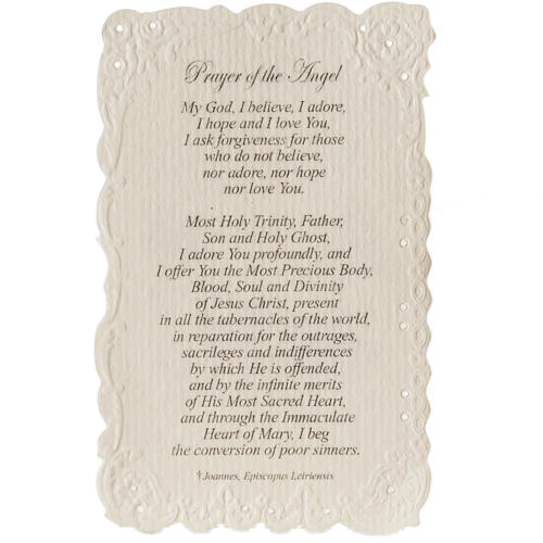 Holy card, Our Lady of Fatima with prayer, ENGLISH 2