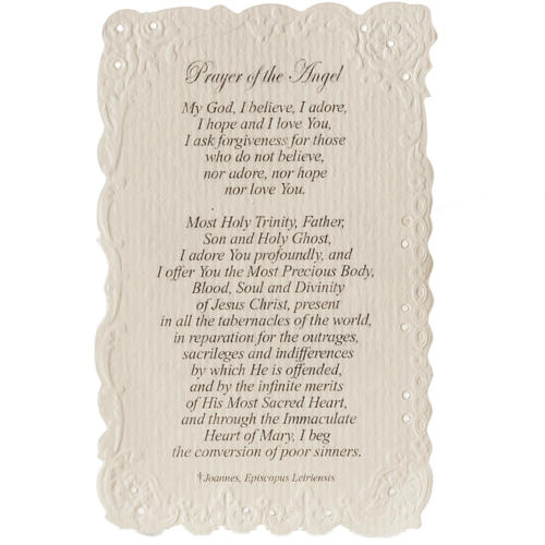 Santino Our Lady of Fatima con preghiera (inglese) 2