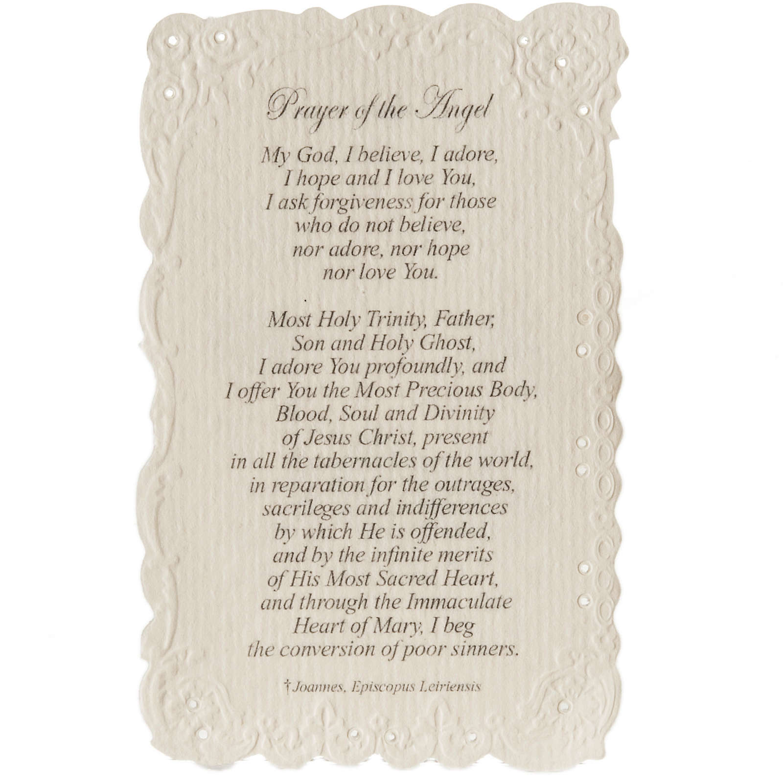 Holy card, Our Lady of Fatima with prayer, ENGLISH | online sales on ...